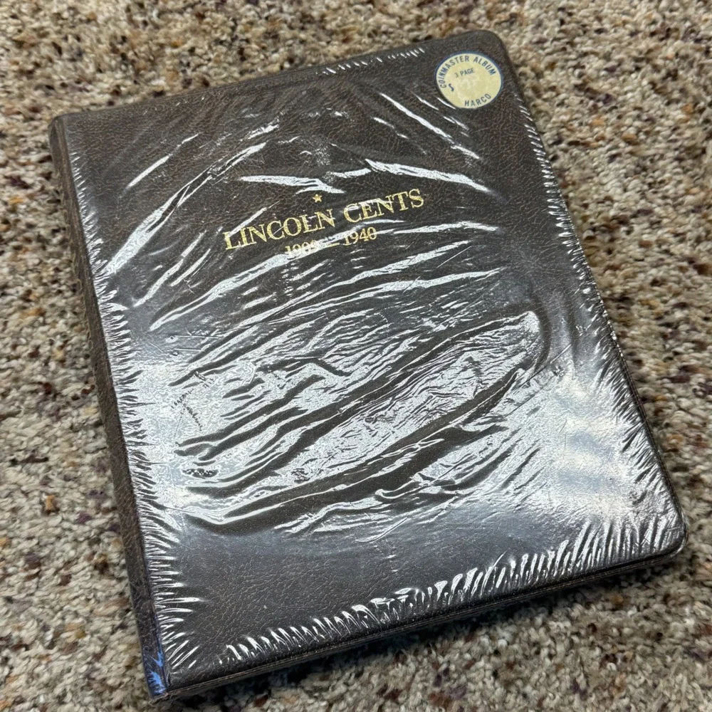 Harco Coinmaster Lincoln Cents Album 1909-1940 Vintage Sealed 3‎ Page Binder